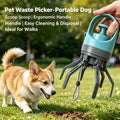 Pet Waste Picker - Portable Dog Poop Scoop with Ergonomic Handle for Easy Cleaning and Disposal - Ideal for Walks and Outdoor Activities
